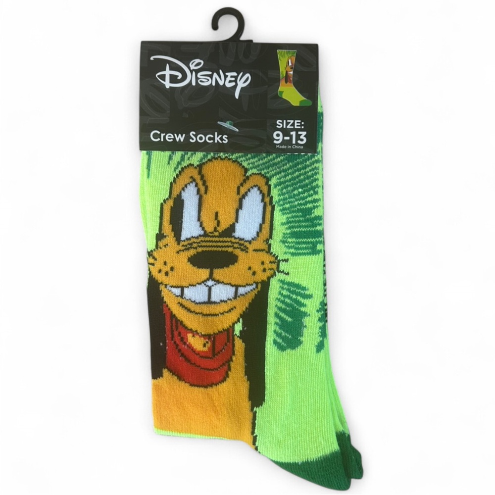 Disney Green and Yellow Pluto Socks